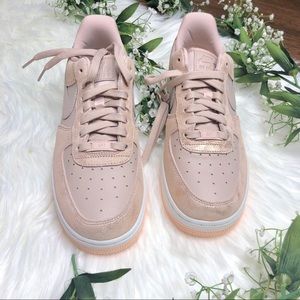 peach high top air force ones